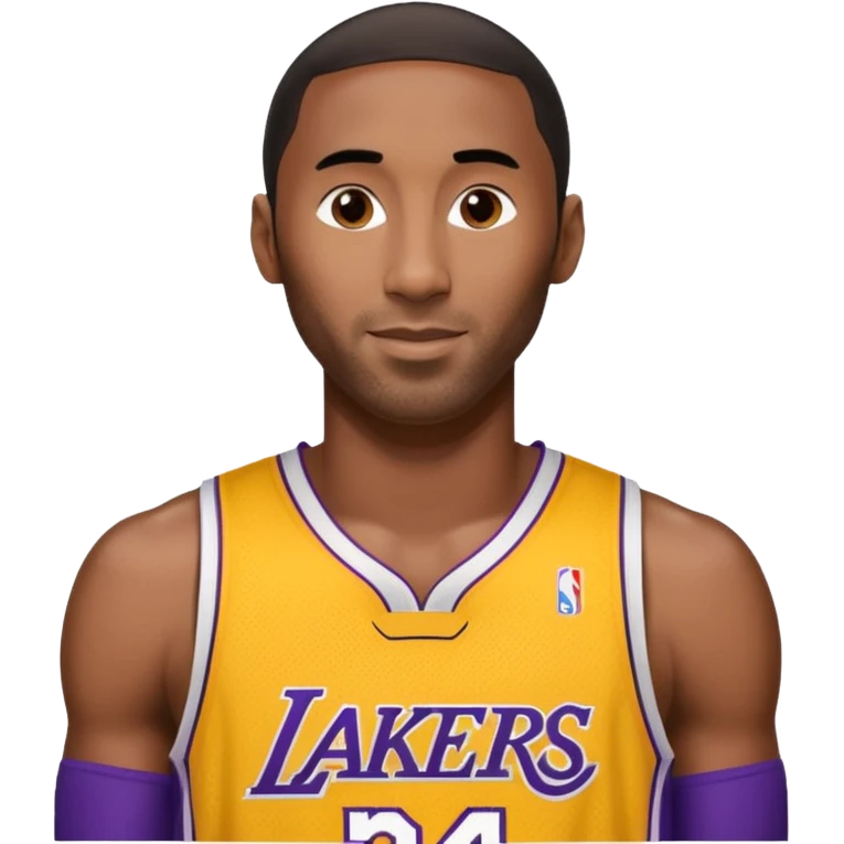 kobe in his lakers jersey number 24 give him some hair emoji