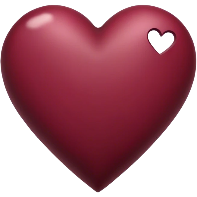 Burgundy heart emoji