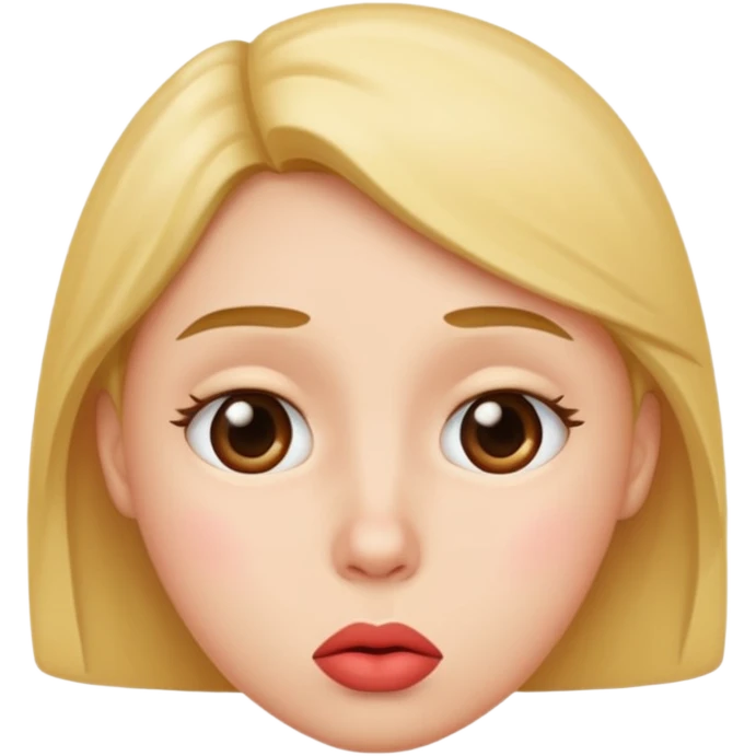 confused kissy face emoji