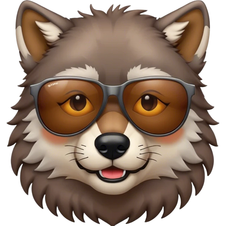 An emoji of a wolf wearing sunglas emoji