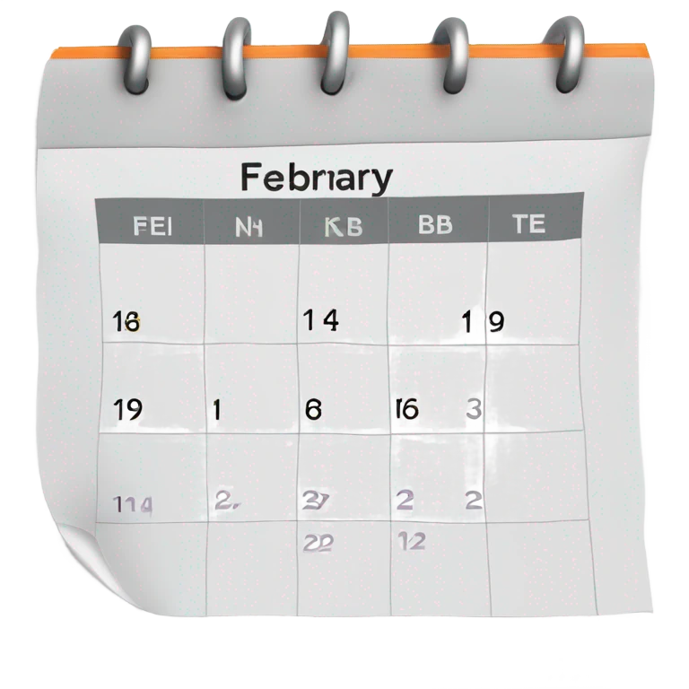 February 14th Calendar  emoji