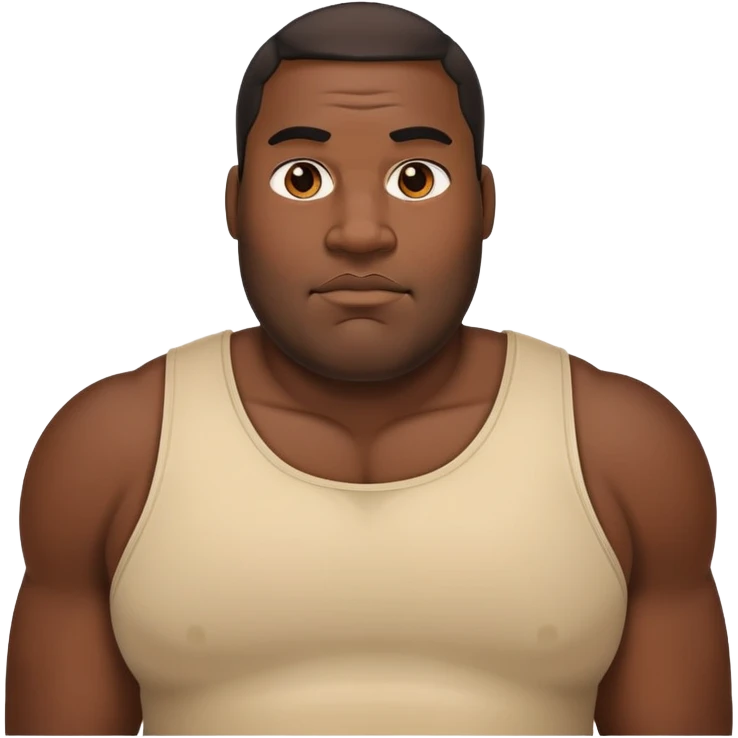 Big black guy with big shoulders  emoji