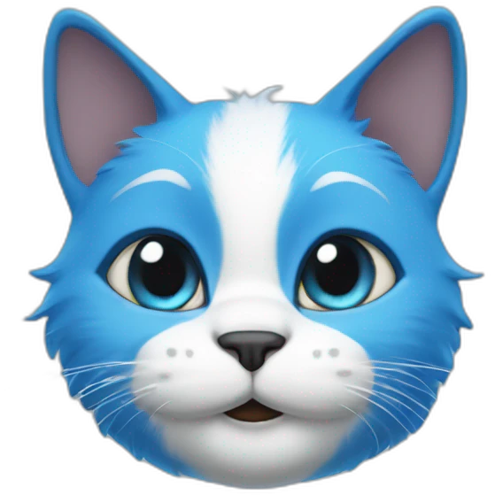 Blue smurf cat emoji