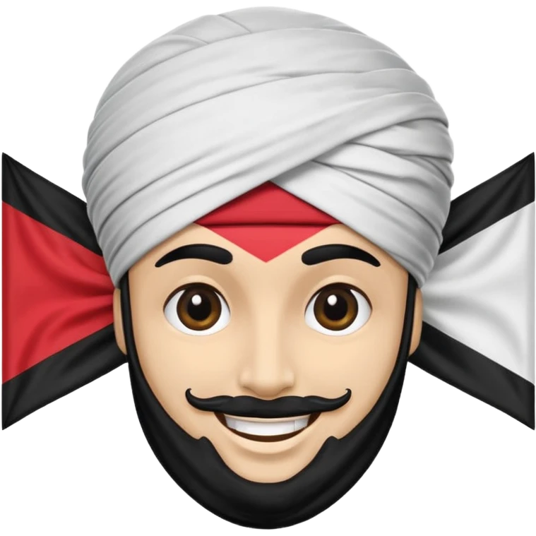 Corsica flag white with a black head moor emoji