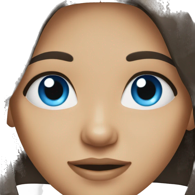 brunette girl with blue eyes emoji