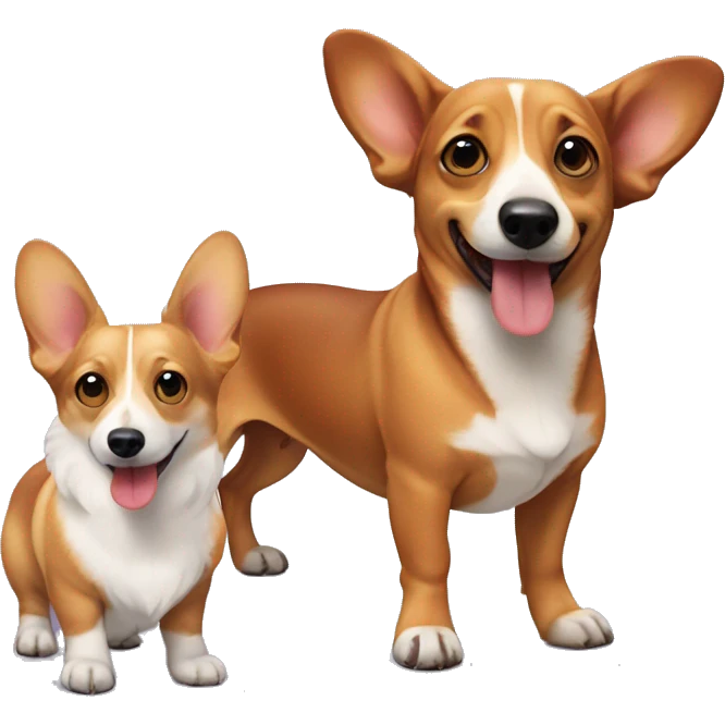 Dachshund and Corgi emoji