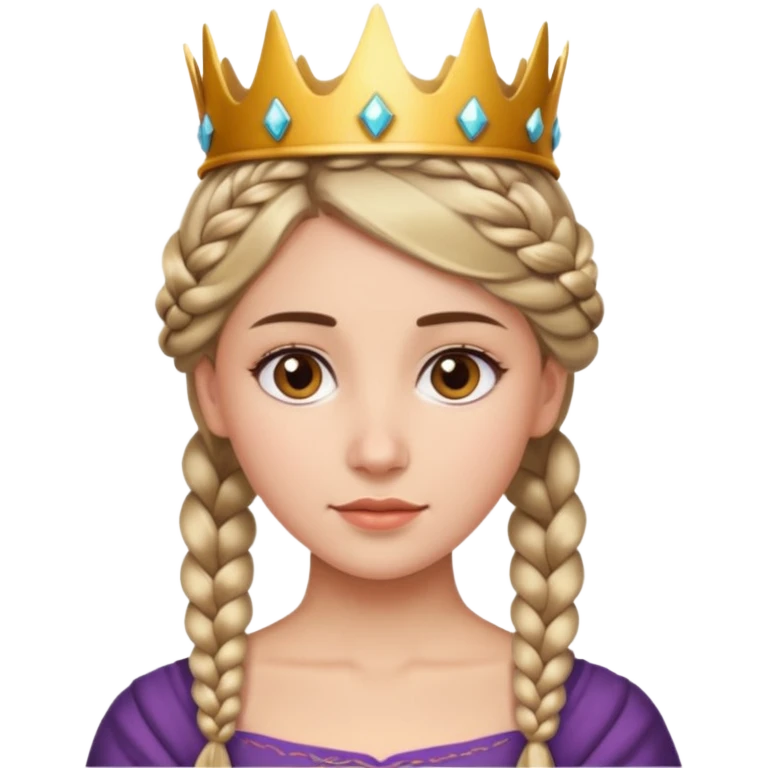 Woman with crown braid emoji