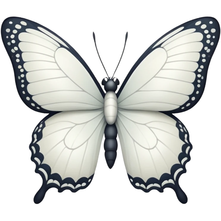 White butterfly with sub emoji