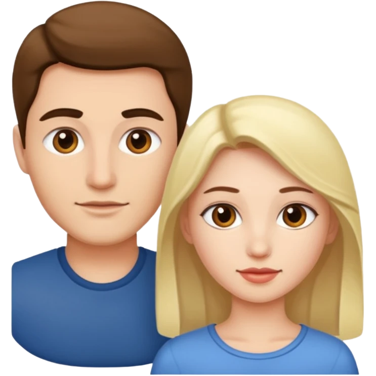 Naked woman and men whit emoji