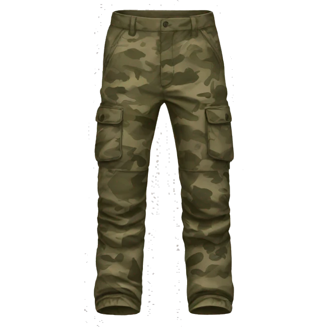 a pair of khaki camo cargo pants emoji