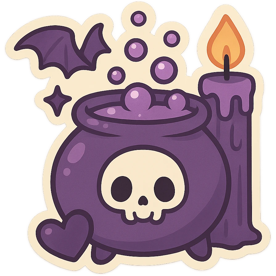 Purple goth object emoji