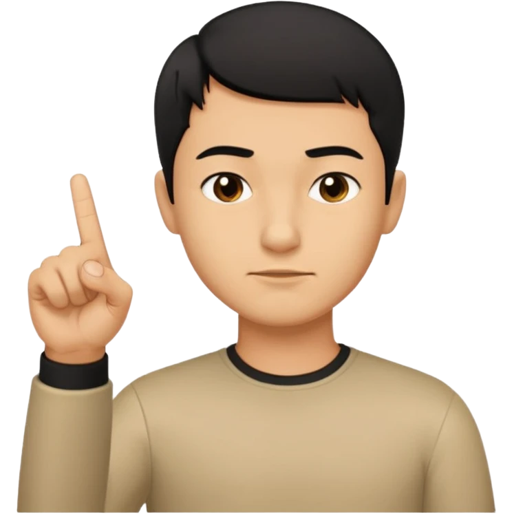 hombre con dedo diciendo no emoji