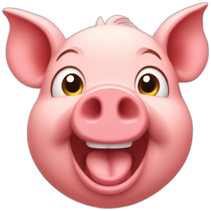 Pig laughing emoji