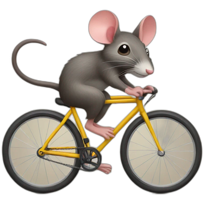 RATÓN EN BICICLETA emoji