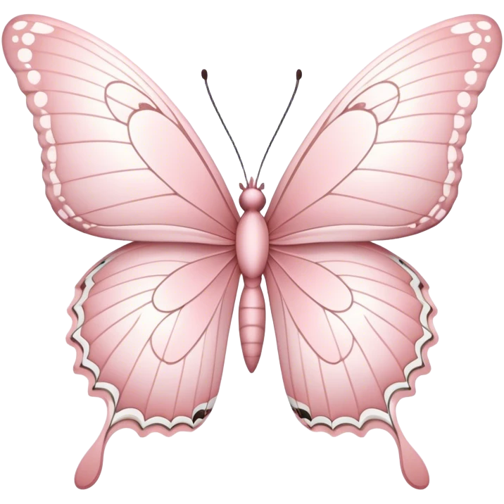 Powder Pink and white butterfly emoji