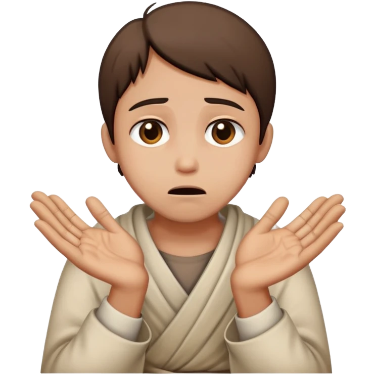 person begging for forgiveness with remorseful expression and pleading hands emoji