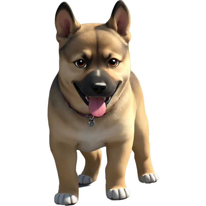 playful dog in the sun emoji