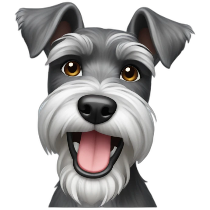 Schnauzer smiling emoji