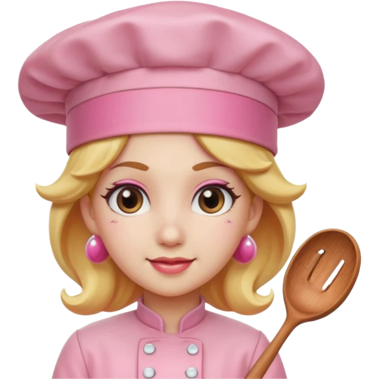 Pink chef hat princess peach emoji