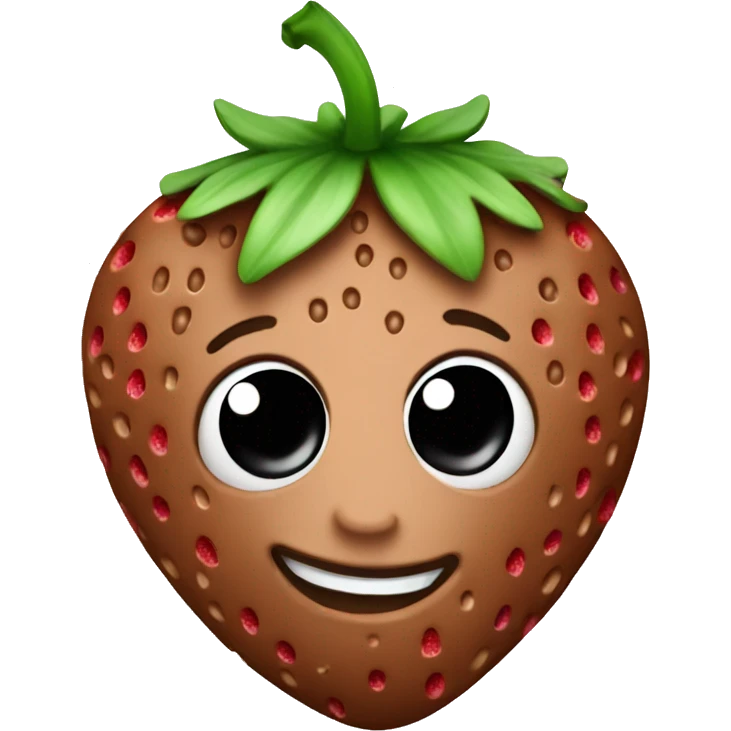 Chocolate covered strawberry  emoji