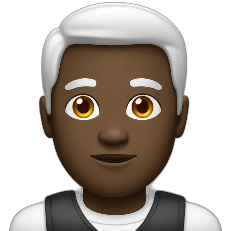Black american stanford with white chest emoji