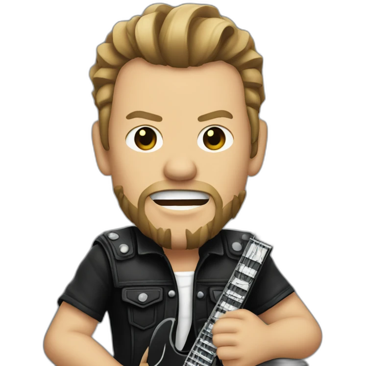 James hetfield with guitar emoji