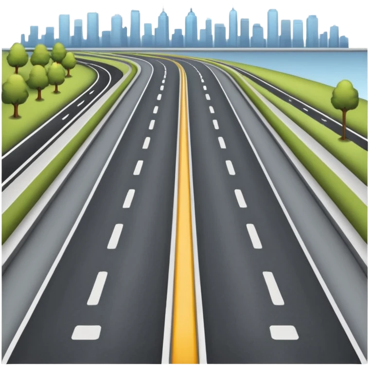 city roadway with lanes emoji