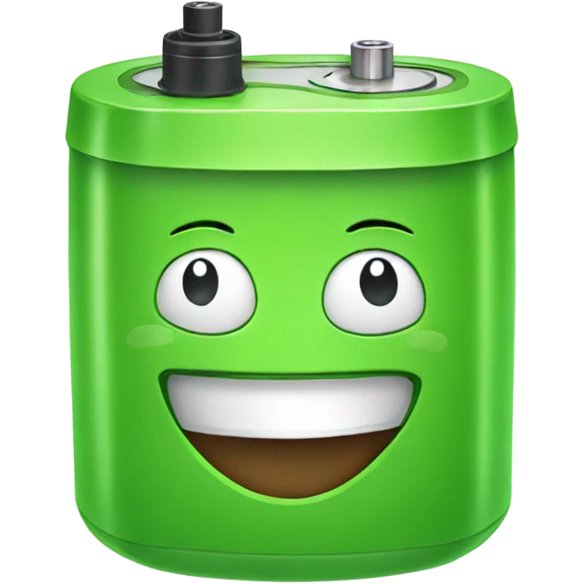Happy Green battery emoji