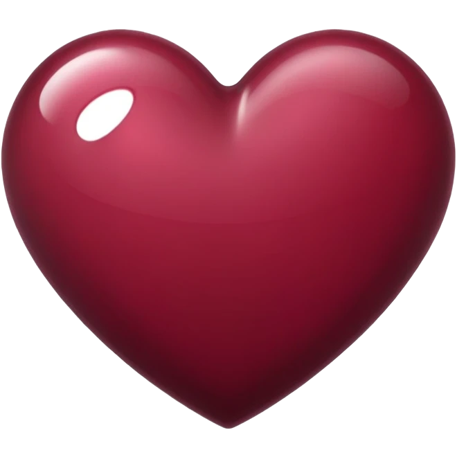 A heart emoji with burgundy color  emoji