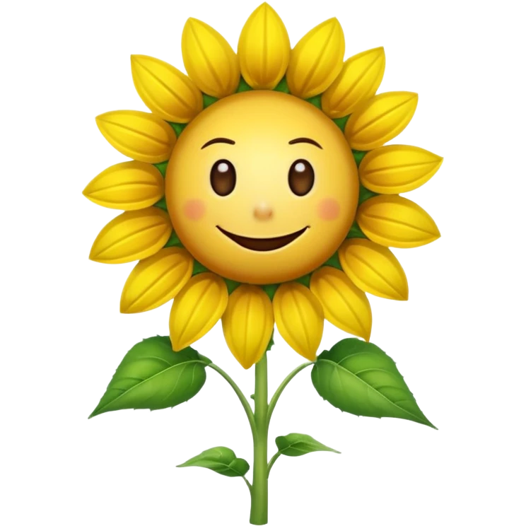 An exact  picture of the sunflower from Plants vs. Zombies emoji