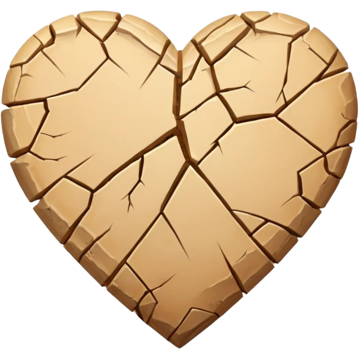 Beige heart with small crack  emoji