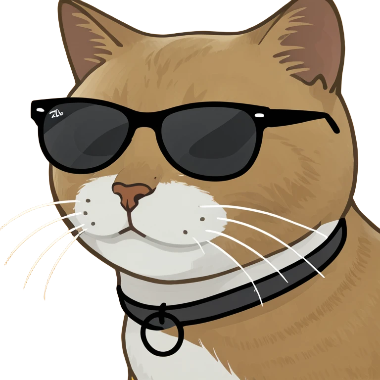 Cat with sunglasses emoji