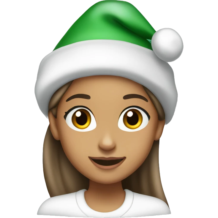 ariana grande with santa hat emoji