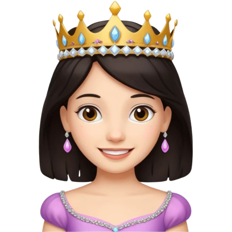 young princess dark hair emoji