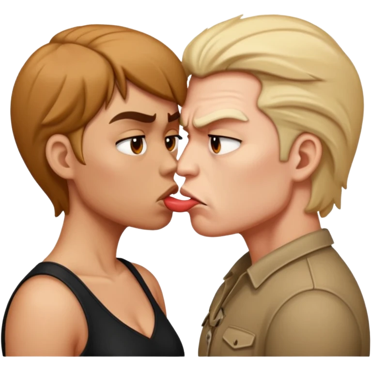 angry kiss emoji