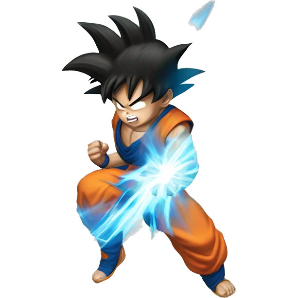 Goku using kamehameha emoji