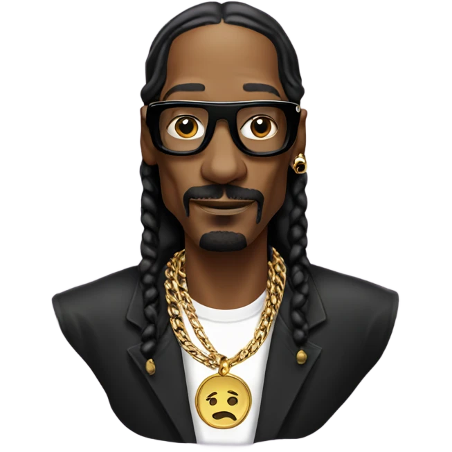 Snoop Dogg with a gold chain emoji