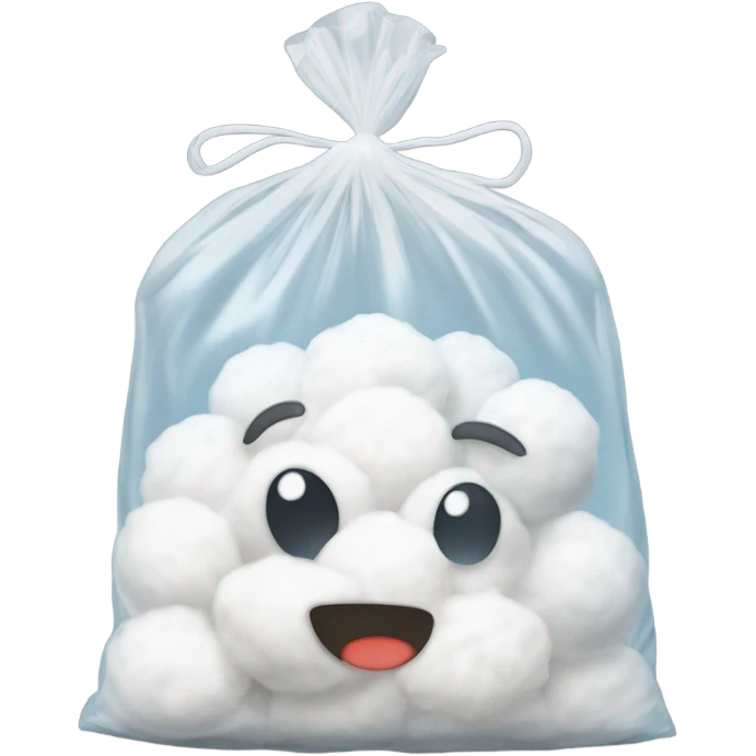  bag of cotton balls emoji