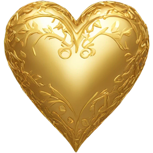 Corazón dorado  emoji