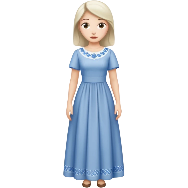 Renaissance Caucasian women long modest dress emoji