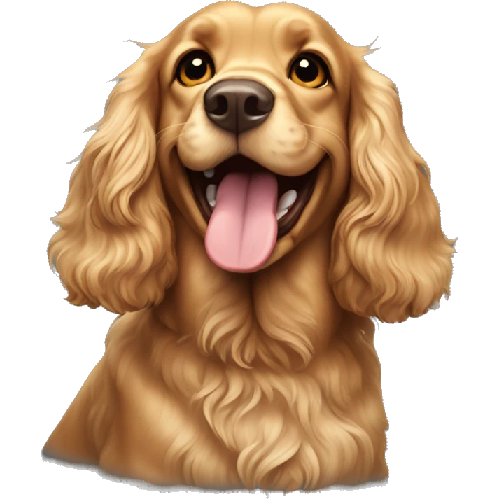 Happy golden cocker spaniel emoji