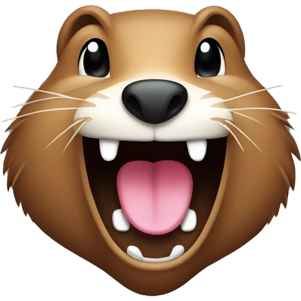 Beaver laughing emoji