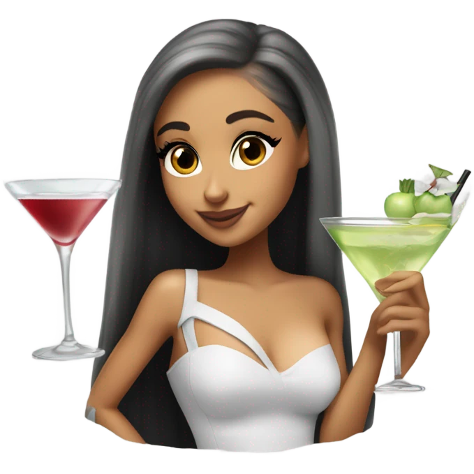 Ariana grande with a dirty martini  emoji