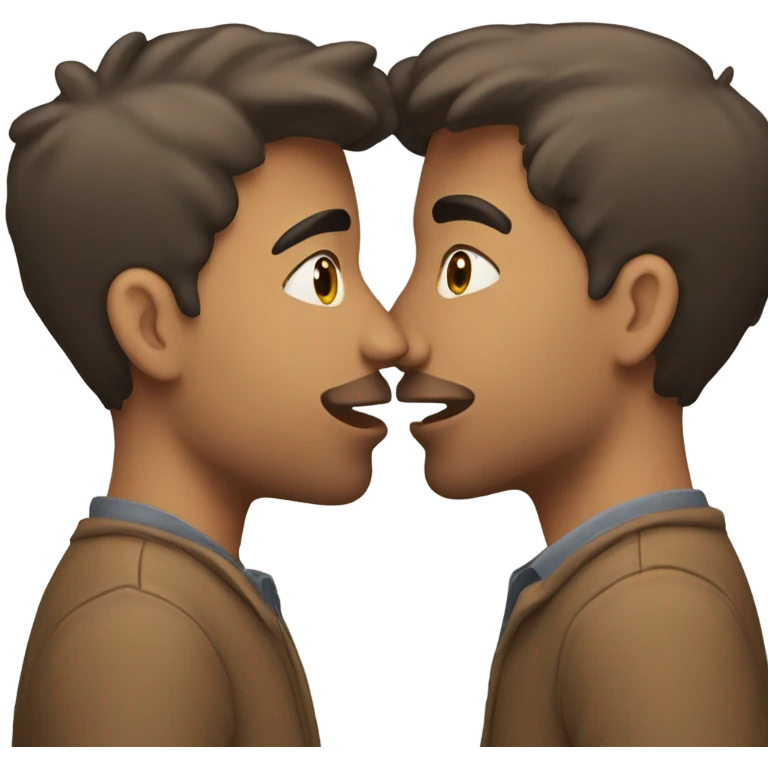 guys kissing emoji