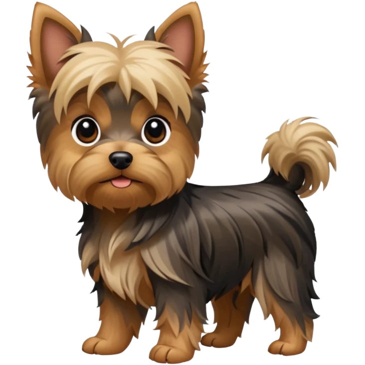 a full body of cute yorkshire terrier emoji