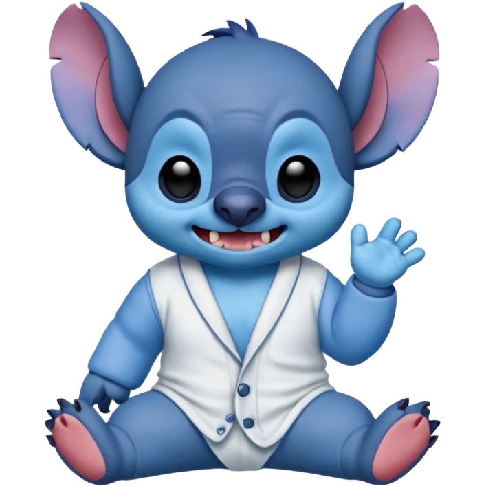 crie um memoji do personagem stitch onde ele esteja de pijama com carinha de sono emoji