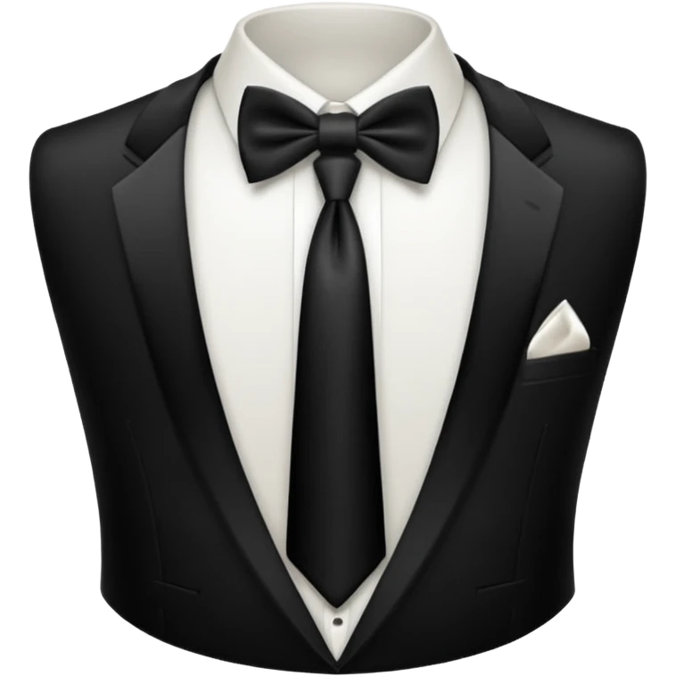 Black colour tie emoji