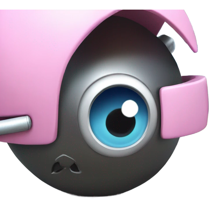 cute eyes Kirby Metal ball with on 4 car wheels  emoji