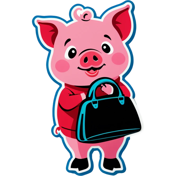 Pig with a purse emoji