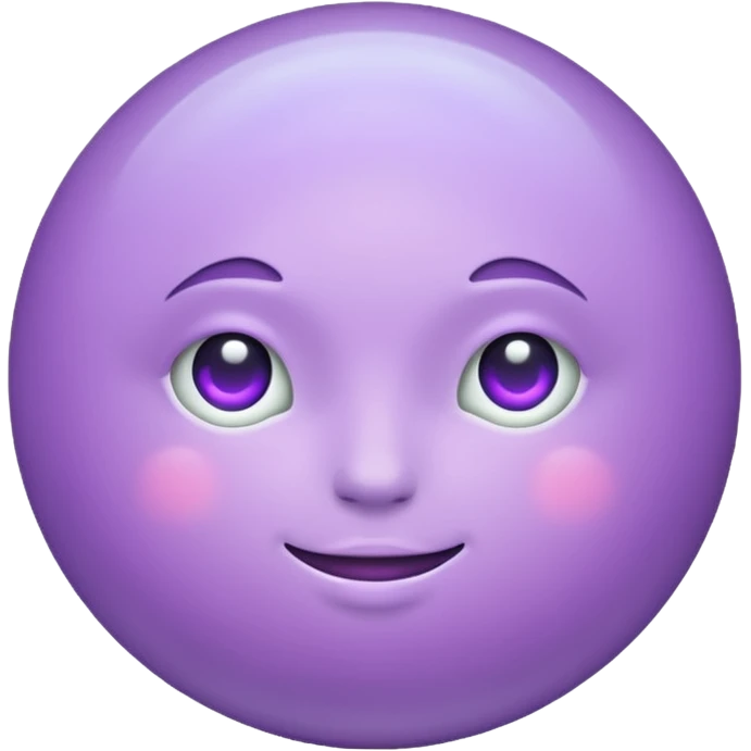 realistic looking lilac moon emoji